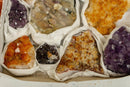 Amethyst, Citrine and Pink Amethyst Clusters Flat Box collective