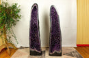 Fantastic Pair of Amethyst Cathedral Geode, AAA Quality Amethyst, Deep Purple Amethyst - Large and Tall Amethyst Geode - 137 Kg, 302 lb collective