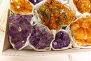 Amethyst, Citrine and Pink Amethyst Clusters Flat Box collective