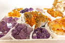 Amethyst, Citrine and Pink Amethyst Clusters Flat Box collective