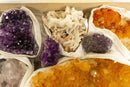 Amethyst, Citrine and Sugar Druzy Clusters Flat Box collective