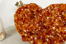 Large Citrine Heart with Deep Orange Color, Aaa Grade Quality collective