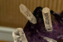 Amethyst Cluster with Large Crystal Calcite, Deep Purple, Aaa Collection Quality collective
