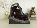 Golden Goethite Cacoxenite Amethyst Cathedral Geode, Collection Grade collective
