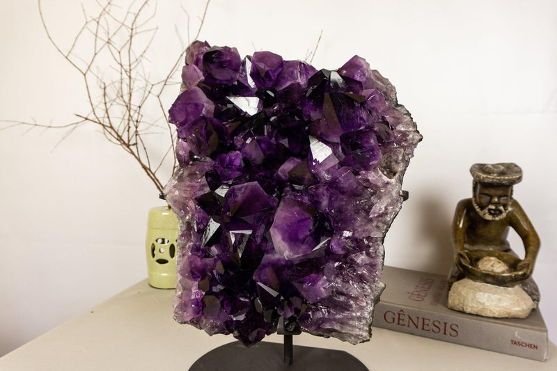 Amethyst Cluster with Extra Large and Deep Purple Amethyst Points, Aaa Quality collective