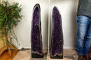 Fantastic Pair of Amethyst Cathedral Geode, AAA Quality Amethyst, Deep Purple Amethyst - Large and Tall Amethyst Geode - 137 Kg, 302 lb collective