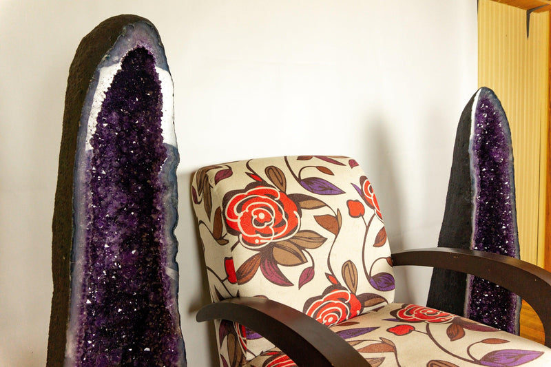 Fantastic Pair of Amethyst Cathedral Geode, AAA Quality Amethyst, Deep Purple Amethyst - Large and Tall Amethyst Geode - 137 Kg, 302 lb collective