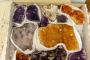 Amethyst, Citrine and Sugar Druzy Clusters Flat Box collective