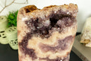 Pink Amethyst Geode Slab with Pink and Purple Amethyst Druzy collective