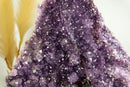 Tall Amethyst with Calcite Slab on Stand collective