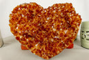 Large Citrine Heart with Deep Orange Color, Aaa Grade Quality collective