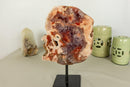 Rare Pink Amethyst Geode Slab with Red Pink and Purple Amethyst Druzy collective