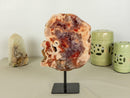 Rare Pink Amethyst Geode Slab with Red Pink and Purple Amethyst Druzy collective