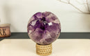Amethyst Sphere with Deep Purple and Large Amethyst Points collective
