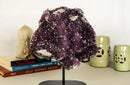 Amethyst Flower Cluster with Crystal Calcite, Large, High Quality collective