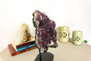 Amethyst Flower Cluster with Crystal Calcite, Large, High Quality collective