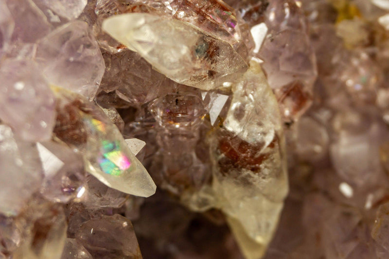 Pink Amethyst Geode Cluster with Pink and Purple Amethyst Druzy collective