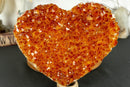 Large Citrine Heart with Deep Orange Color, Aaa Grade Quality collective