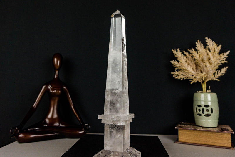 Tall Clear Crystal Quartz Obelisk, AA Quality Clear Quartz collective