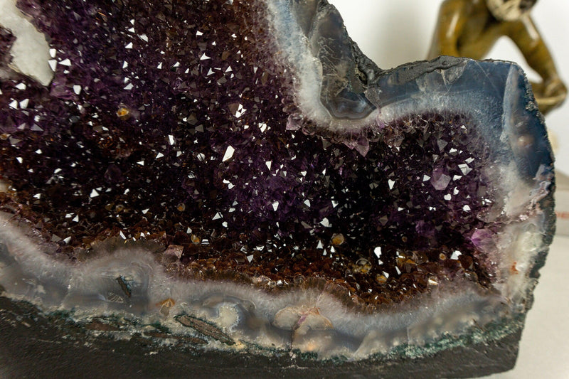Golden Goethite Cacoxenite Amethyst Cathedral Geode, Collection Grade collective