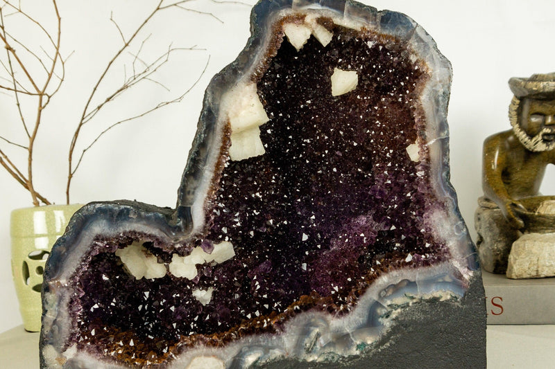 Golden Goethite Cacoxenite Amethyst Cathedral Geode, Collection Grade collective