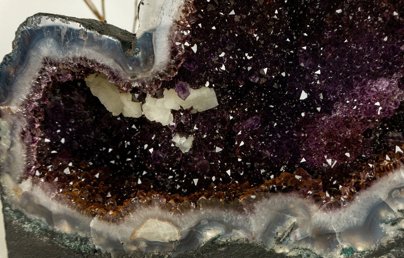 Golden Goethite Cacoxenite Amethyst Cathedral Geode, Collection Grade collective