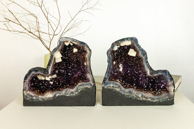 Golden Goethite Cacoxenite Amethyst Cathedral Geode, Collection Grade collective
