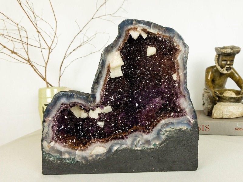 Golden Goethite Cacoxenite Amethyst Cathedral Geode, Collection Grade collective