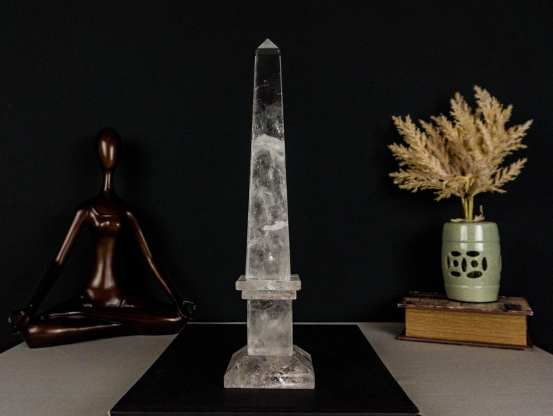 Tall Clear Crystal Quartz Obelisk, AA Quality Clear Quartz collective