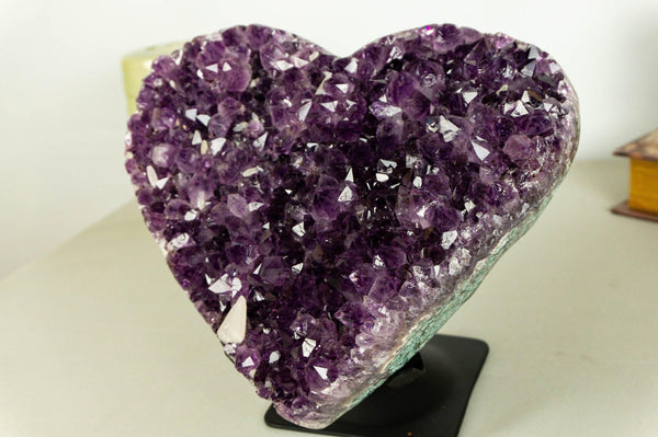 X Large Amethyst Heart with Grape Jelly Purple Amethyst Druzy collective