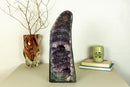 Rare Amethyst Cathedral Geode on Banded Agate, With Galaxy Druzy and Golden Ghoetite collective