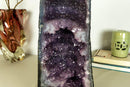 Rare Amethyst Cathedral Geode on Banded Agate, With Galaxy Druzy and Golden Ghoetite collective
