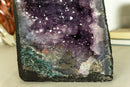 Rare Amethyst Cathedral Geode on Banded Agate, With Galaxy Druzy and Golden Ghoetite collective