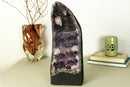 Rare Amethyst Cathedral Geode on Banded Agate, With Galaxy Druzy and Golden Ghoetite collective