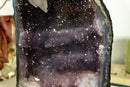 Rare Amethyst Cathedral Geode on Banded Agate, With Galaxy Druzy and Golden Ghoetite collective