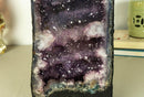 Rare Amethyst Cathedral Geode on Banded Agate, With Galaxy Druzy and Golden Ghoetite collective