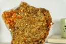 Deep Orange Citrine Cluster with Galaxy Druzy on Metal Stand collective