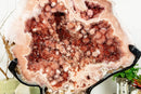 Pink and Red Amethyst Geode with Stalactite Flowers of World Class Aaa Quality collective