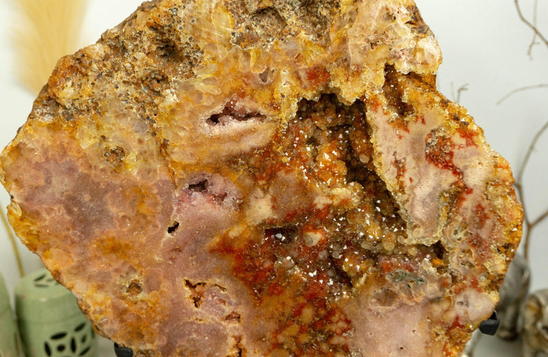 Pink and Purple Amethyst Geode Slab with Pink Amethyst Druzy collective