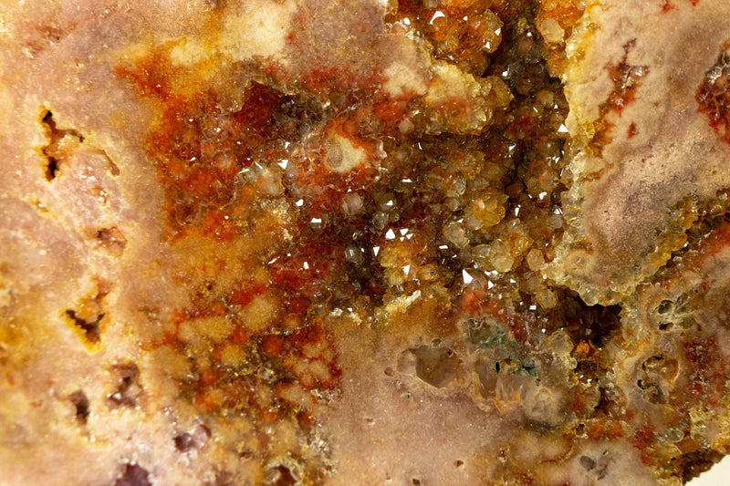 Pink and Purple Amethyst Geode Slab with Pink Amethyst Druzy collective