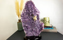 Tall Amethyst with Calcite Slab on Stand collective