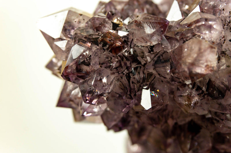 Amethyst Cluster with Flowers (Stalactites) and Golden Goethite collective