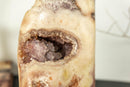 Natural Pink and Purple Amethyst Geode Slab on Stand collective