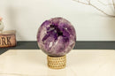 Amethyst Sphere with Deep Purple and Large Amethyst Points collective