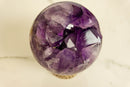 Amethyst Sphere with Deep Purple and Large Amethyst Points collective