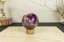 Amethyst Sphere with Deep Purple and Large Amethyst Points collective