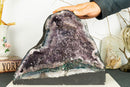 Rare Amethyst Cathedral Geode with Flower Stalactites and Double Terminated Points collective