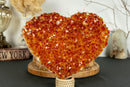 Large Citrine Heart with Deep Orange Color, Aaa Grade Quality collective