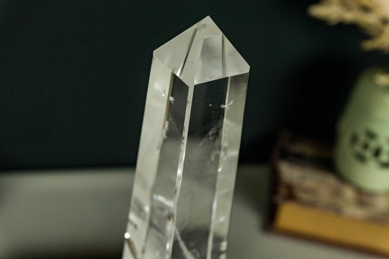 Tall Clear Crystal Quartz Obelisk, AA Quality Clear Quartz collective