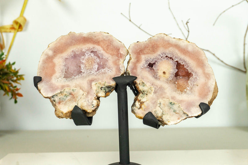 Small Pink Amethyst Geode Wings, Butterfly Angel Wings collective